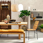 Ваза декоративная из натурального плетеного бамбука Bamboo Decor 42 варинант исполнения - 6 | Loft Concept в Рязани