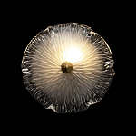 Бра в форме прозрачного стеклянного цветка с рельефной текстурой Textured Glass варинант исполнения - 4 | Loft Concept в Рязани