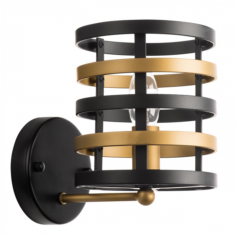 Бра Gold Stripes Sconces Золотой Черный в Рязани | Loft Concept 