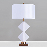 Настольная лампа белая на фигурном основании Aerial Geometry варинант исполнения - 3 | Loft Concept в Рязани