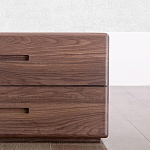 Прикроватный столик деревянный с 2-мя ящиками Moon Walnut Furniture варинант исполнения - 2 | Loft Concept в Рязани
