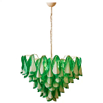 Люстра из стеклянных зеленых лепестков Petalled Illuminator варинант исполнения - 3 | Loft Concept в Рязани