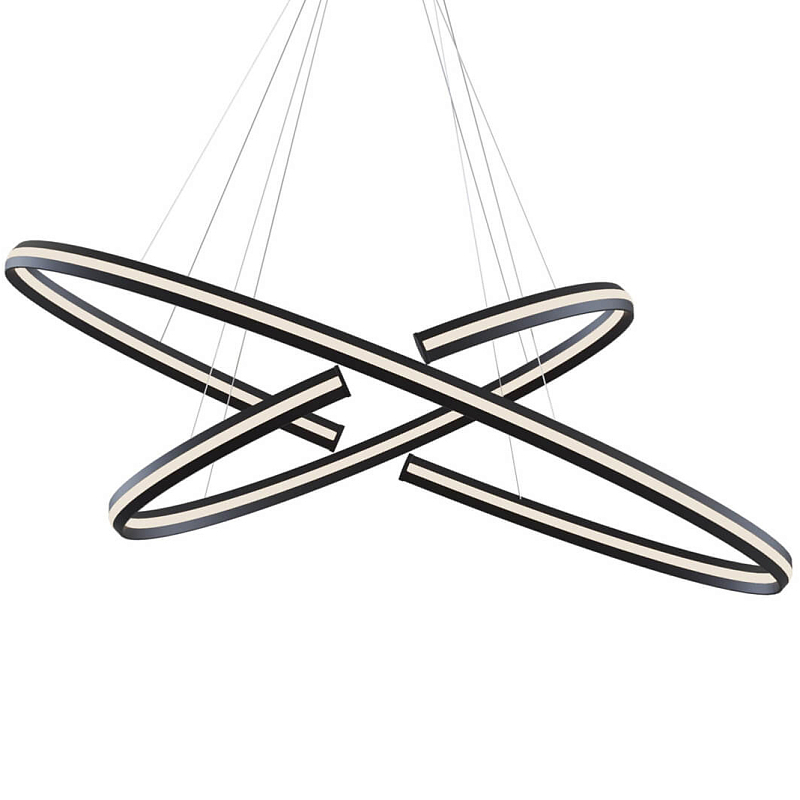 Люстра Half Ring Black & White Pendant M Черный Белый Люстра Half Ring Black & White Pendant M Черный Белый в Рязани | Loft Concept