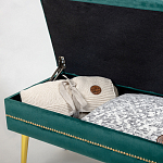 Мягкая банкетка с зоной для хранения Casket Green варинант исполнения - 3 | Loft Concept в Рязани