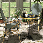 Кресло плетеное из ротанга Ronald Black White Rattan Chair варинант исполнения - 8 | Loft Concept в Рязани