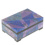 Шкатулка из натурального камня лазурит и чароит Stone Casket варинант исполнения - 1 | Loft Concept в Рязани