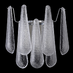 Бра с подвесками из рифленного стекла в форме капель на основании цвета хром Textured Glass варинант исполнения - 2 | Loft Concept в Рязани