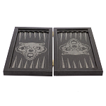 Подарочные нарды из натурального камня с гравировкой Backgammon from Stone варинант исполнения - 4 | Loft Concept в Рязани