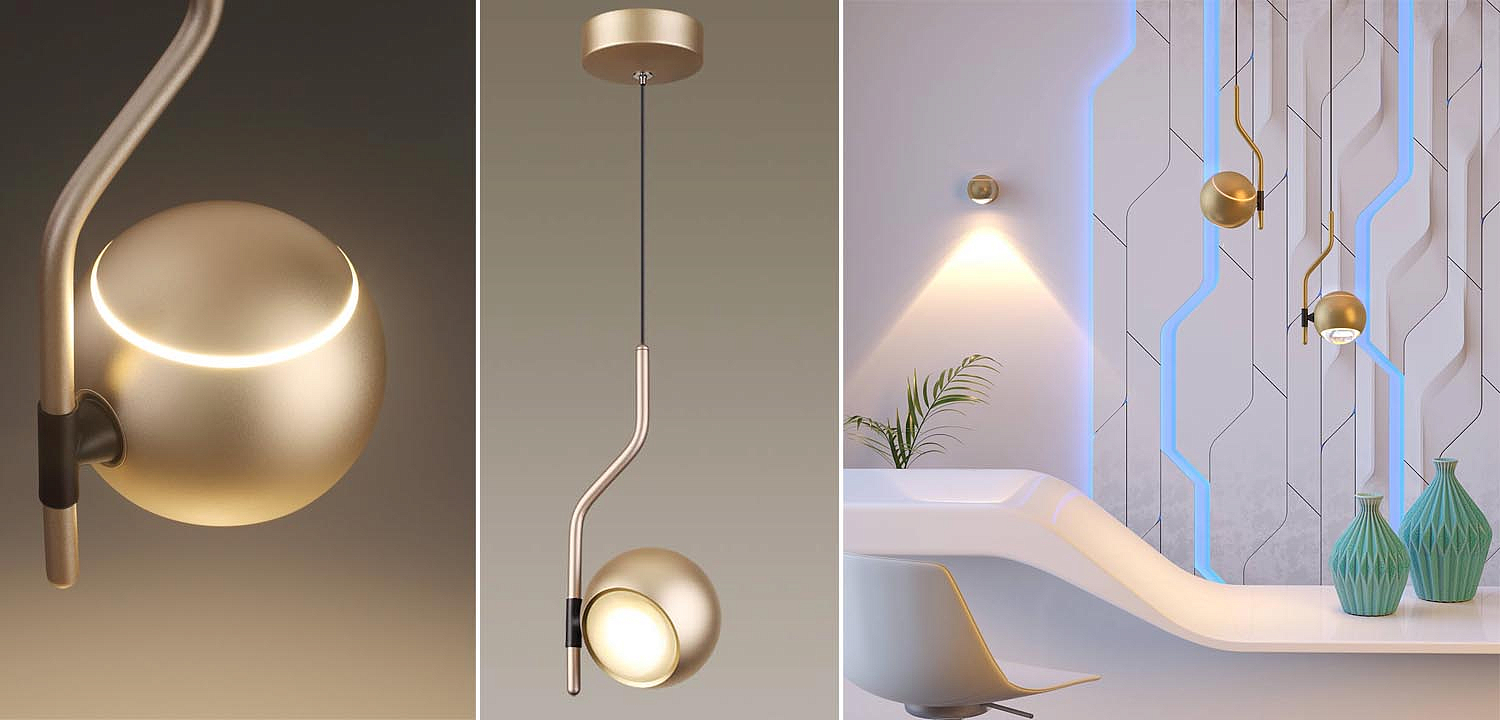 Подвесной светильник Auge Horst Gold Подвесной светильник Auge Horst Gold - Loft-Concept в Рязани