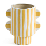 Ваза из фаянса Brighter than the Stars жёлтая полоска варинант исполнения - 1 | Loft Concept в Рязани