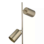 Торшер золотистый с 2-мя подвижными плафонами на белом мраморном основании Streams of Light варинант исполнения - 2 | Loft Concept в Рязани