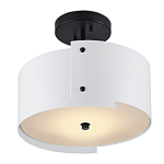 Потолочный светильник круглый светодиодный Semicircular White Panels белый варинант исполнения - 2 | Loft Concept в Рязани