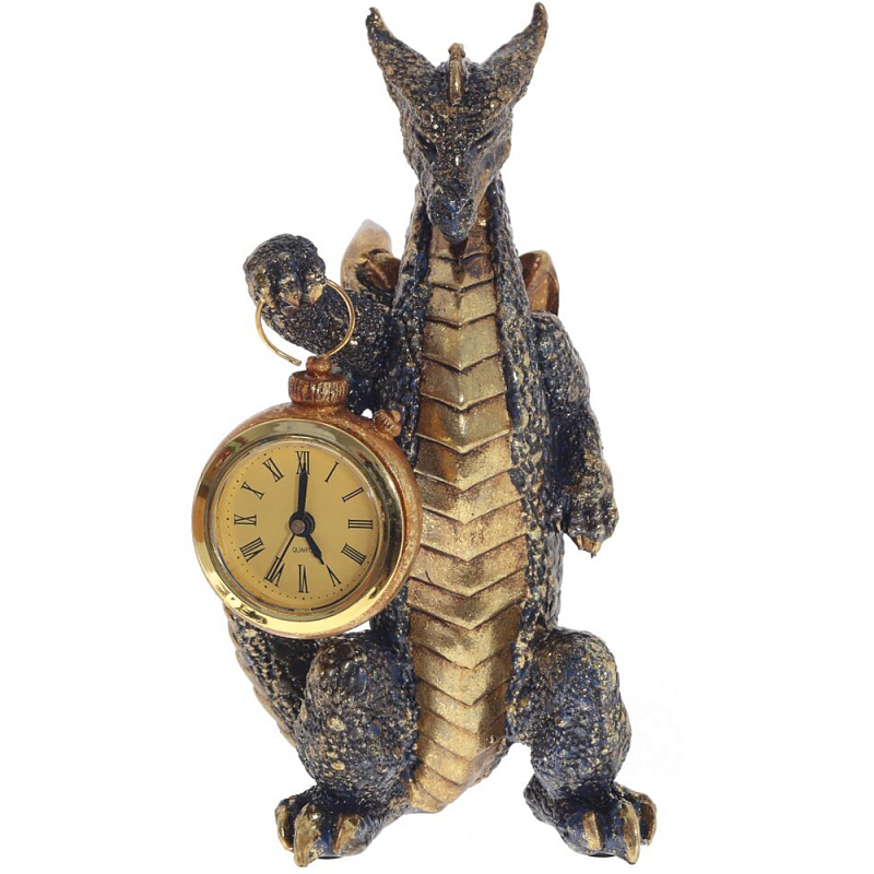 Часы в виде дракона Gold Black Dragon with Clock Золотой Черный Часы в виде дракона Gold Black Dragon with Clock Золотой Черный в Рязани | Loft Concept