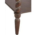 Приставной столик деревянный с резными ножками и нижней полкой Vintage Side Table Brown Wood варинант исполнения - 4 | Loft Concept в Рязани