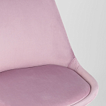 Стул с мягким велюровым сиденьем Arvika Pink варинант исполнения - 7 | Loft Concept в Рязани