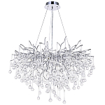 Люстра с хрустальными подвесками капли серебро Droplet Silver Chandelier 15 варинант исполнения - 2 | Loft Concept в Рязани