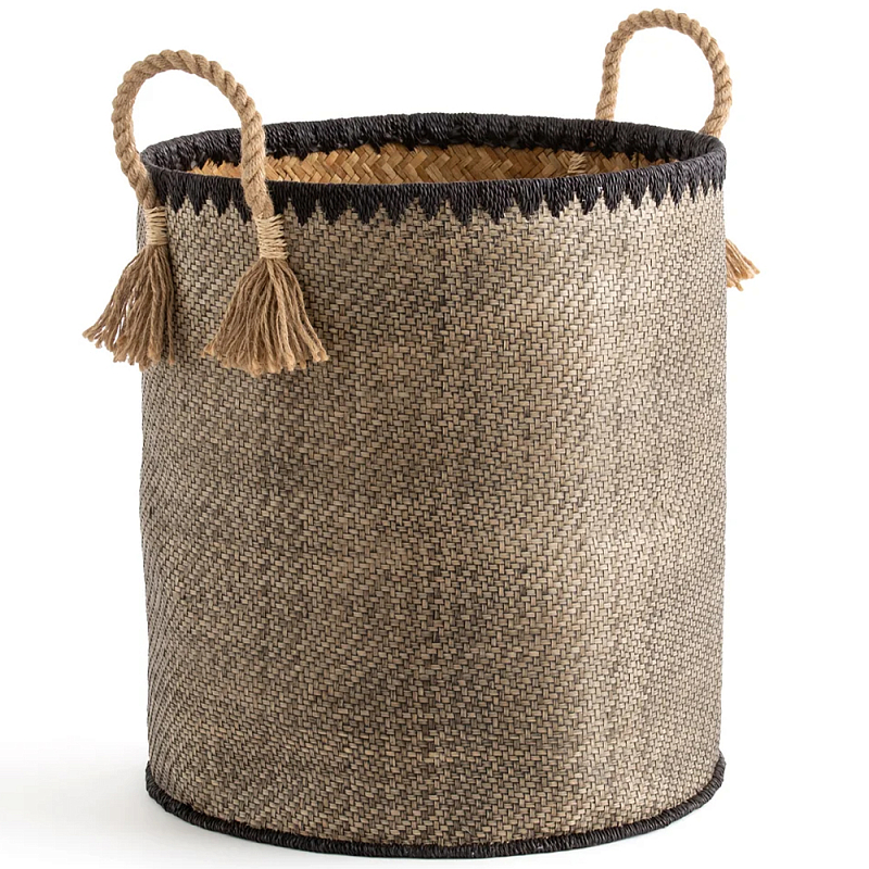 Плетеная корзина из листьев пальмы Tabia Wicker Basket Бежевый Коричневый Серо-бежевый Плетеная корзина из листьев пальмы Tabia Wicker Basket Бежевый Коричневый Серо-бежевый в Рязани | Loft Concept