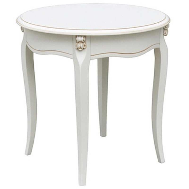 Круглый кофейный стол в стиле прованс Agace Montmartre Provence Coffee Table Белый Бежевый Круглый кофейный стол в стиле прованс Agace Montmartre Provence Coffee Table Белый Бежевый в Рязани | Loft Concept