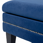 Мягкая банкетка на черных ножках с зоной для хранения Casket Blue варинант исполнения - 3 | Loft Concept в Рязани