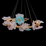 Люстра круглая на золотом каркасе с цветочным декором Miscellaneous herbs варинант исполнения - 2 | Loft Concept в Рязани