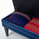 Мягкая банкетка на черных ножках с зоной для хранения Casket Blue варинант исполнения - 4 | Loft Concept в Рязани