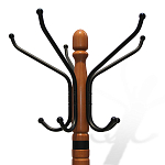 Вешалка напольная деревянная с черными металлическими крючками Noble Branches варинант исполнения - 2 | Loft Concept в Рязани