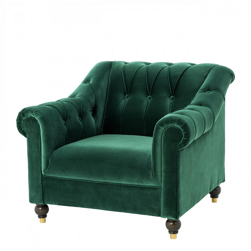 Кресло Eichholtz Chair Brian Зеленый Коричневый Кресло Eichholtz Chair Brian Зеленый Коричневый в Рязани | Loft Concept