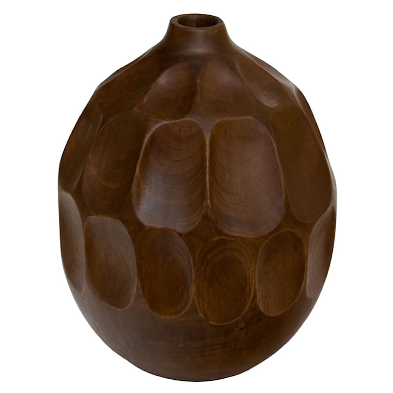 Ваза деревянная Brown Vase of Thailand 1 Коричневый в Рязани | Loft Concept 