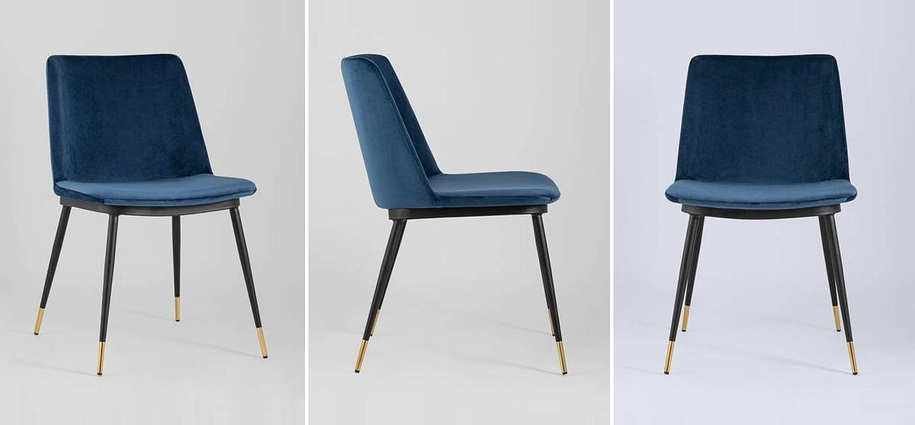 Стул Melissa Chair Синий Велюр Стул Melissa Chair Синий Велюр - Loft-Concept в Рязани