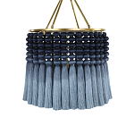 Люстра синяя плетеная с кисточками Boho Tassel Chandelier варинант исполнения - 1 | Loft Concept в Рязани