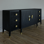 Большой Комод-буфет Elsa Dreams Black с ящиками варинант исполнения - 4 | Loft Concept в Рязани