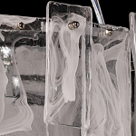 Люстра круглая с подвесными прямоугольными пластинами из стекла Glacier Panels варинант исполнения - 9 | Loft Concept в Рязани