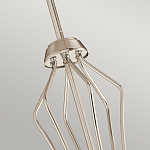 Люстра цвета никель с 6-ю рифлеными стеклянными плафонами и изогнутым каркасом Kichler варинант исполнения - 5 | Loft Concept в Рязани