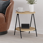 Стол приставной с 2-мя круглыми столешницами из дерева ESSEL OAK варинант исполнения - 7 | Loft Concept в Рязани