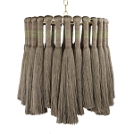 Подвесной светильник круглый плетеный с бахромой Braided Bundle of Ears варинант исполнения - 1 | Loft Concept в Рязани