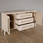 Буфет Primo с тремя ящиками и двумя фасадами Светлый дуб варинант исполнения - 3 | Loft Concept в Рязани