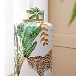 Ваза фарфоровая с ручной росписью Leopard Collection  варинант исполнения - 5 | Loft Concept в Рязани