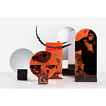 Настольное дизайнерское зеркало Poltronova Vanitas Nero Marquina Mirror and Photo Holder варинант исполнения - 4 | Loft Concept в Рязани