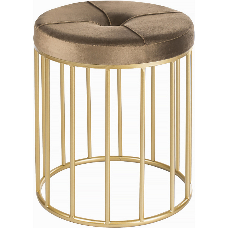 Пуф The brown cage Коричневый Золотой Пуф The brown cage Коричневый Золотой в Рязани | Loft Concept