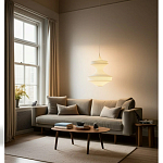 Подвесной вязаный белый светильник «Моника» варинант исполнения - 3 | Loft Concept в Рязани