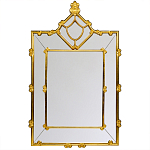 Зеркало прямоугольное Golden Classic Ornament Mirror варинант исполнения - 1 | Loft Concept в Рязани