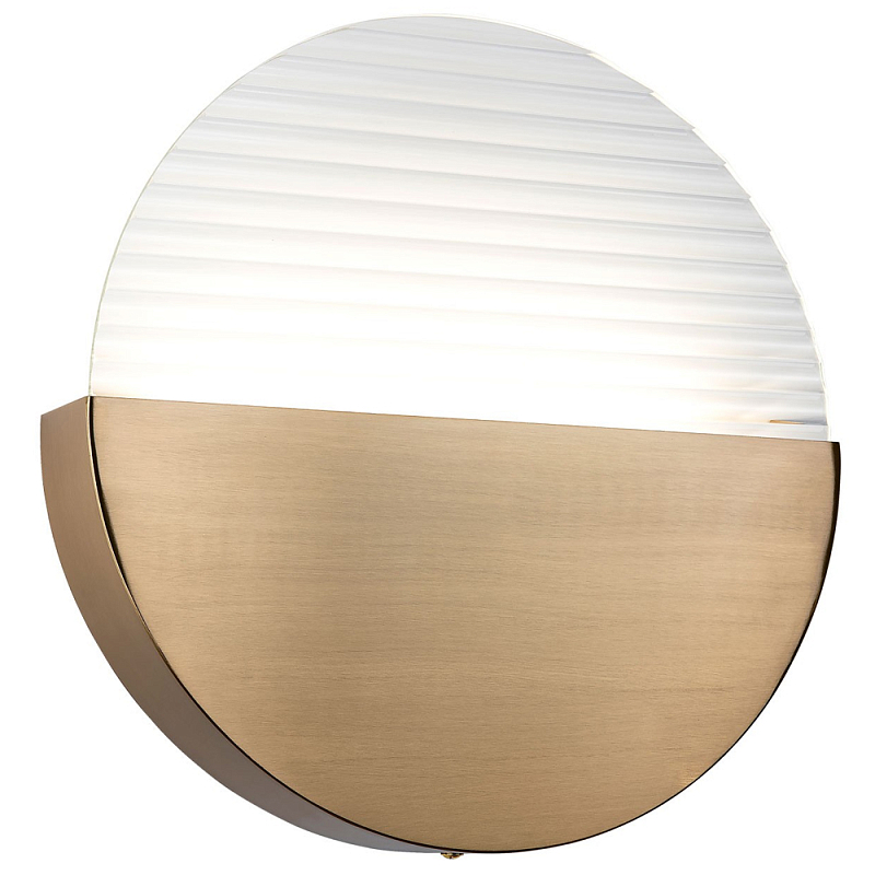 Бра в форме диска Leone Round Wall Lamp Brass Прозрачный Латунь Бра в форме диска Leone Round Wall Lamp Brass Прозрачный Латунь в Рязани | Loft Concept