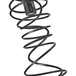 Подвесной светильник светодиодный из металла со спиральным декоративным элементом черный Metal Spiral варинант исполнения - 5 | Loft Concept в Рязани