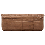 Дизайнерский кожаный диван коричневый без подлокотников Aveline Leather Sofa варинант исполнения - 4 | Loft Concept в Рязани