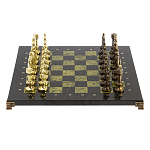 Шахматы Ренессанс из бронзы с доской из натурального камня Змеевик Decorative Thematic Chess варинант исполнения - 1 | Loft Concept в Рязани