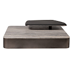 Столик журнальный квадратный  с полкой Sculptural Marble Accent с мрамором  варинант исполнения - 1 | Loft Concept в Рязани