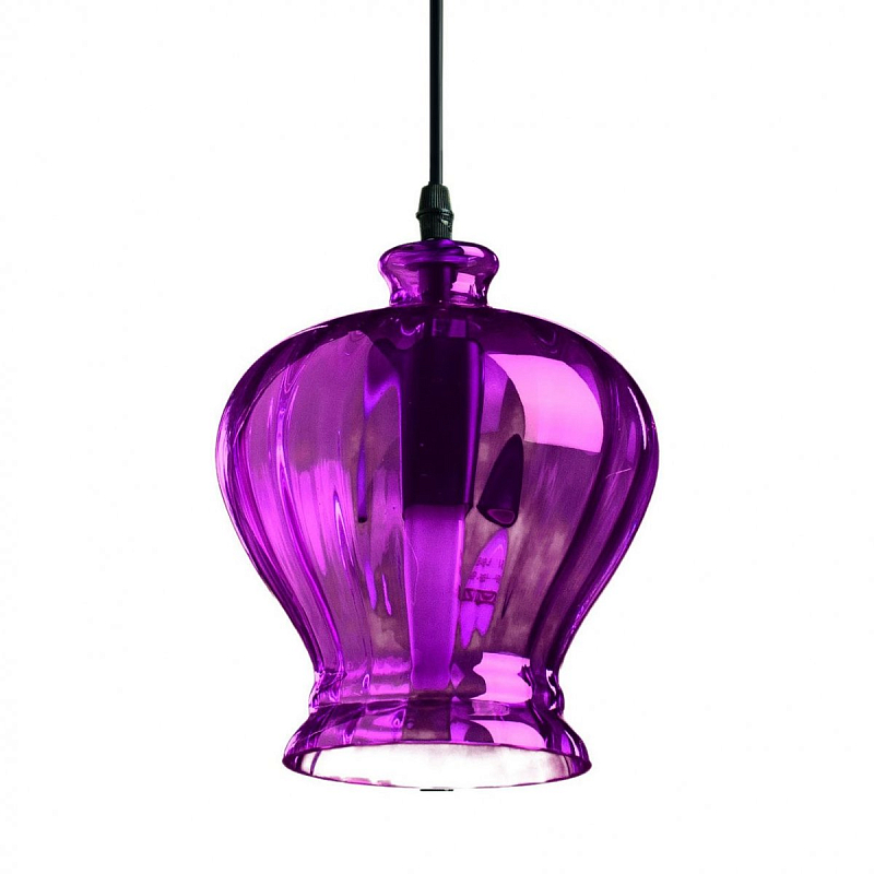 Подвесной светильник Geometry Glass Purpur Bell Pendant Сиреневый Подвесной светильник Geometry Glass Purpur Bell Pendant Сиреневый в Рязани | Loft Concept