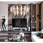 Люстра двухъярусная круглая с текстурными цилиндрическими плафонами Glimpse варинант исполнения - 10 | Loft Concept в Рязани