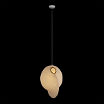 Подвесной светильник белый с фигурным тканевым плафоном White Whirlwinds варинант исполнения - 2 | Loft Concept в Рязани