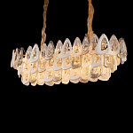 Люстра овальная с многослойными белыми и прозрачными подвесками Character Chandelier варинант исполнения - 5 | Loft Concept в Рязани